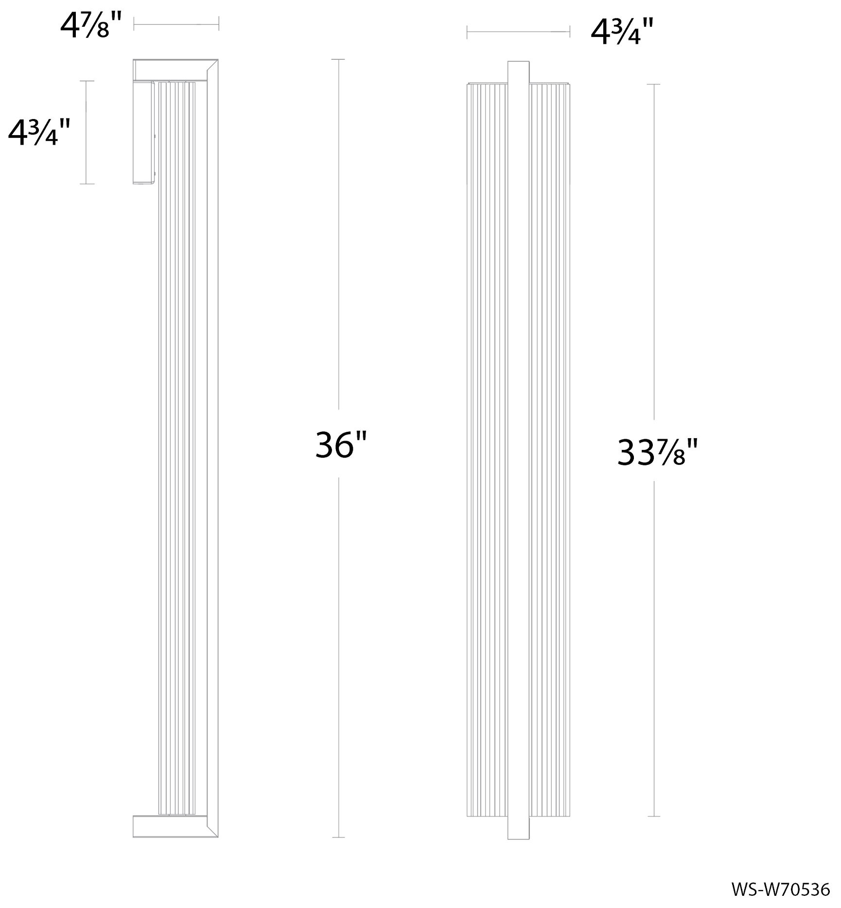Image 5 Krimp 36"H x 4.75"W 1-Light Outdoor Wall Light in Black more views