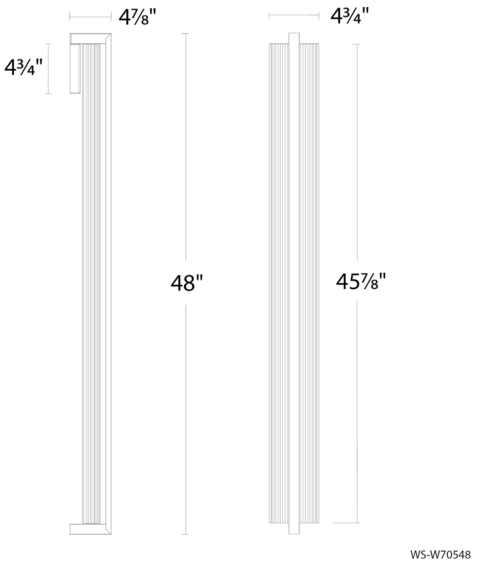 Image 5 Krimp 48"H x 4.75"W 1-Light Outdoor Wall Light in Black more views