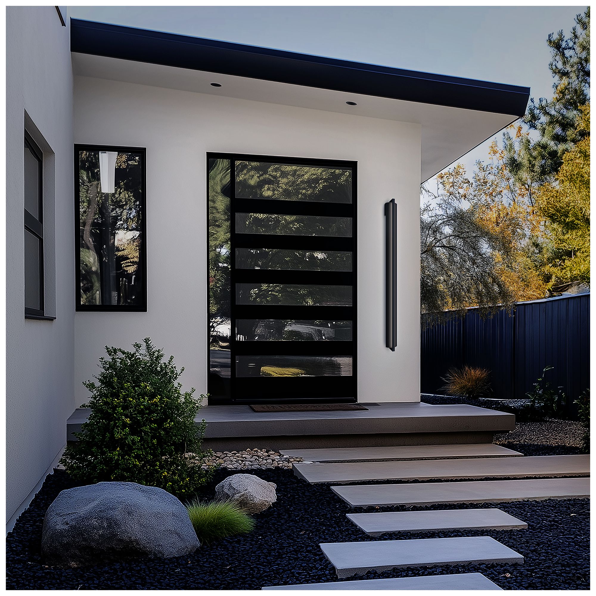 Image 6 Krimp 48"H x 4.75"W 1-Light Outdoor Wall Light in Black more views