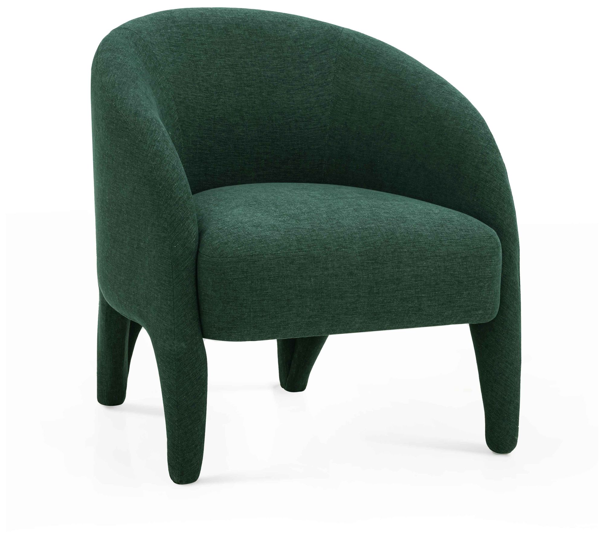 Image 3 Kris Forest Green Chenille Accent Chair more views
