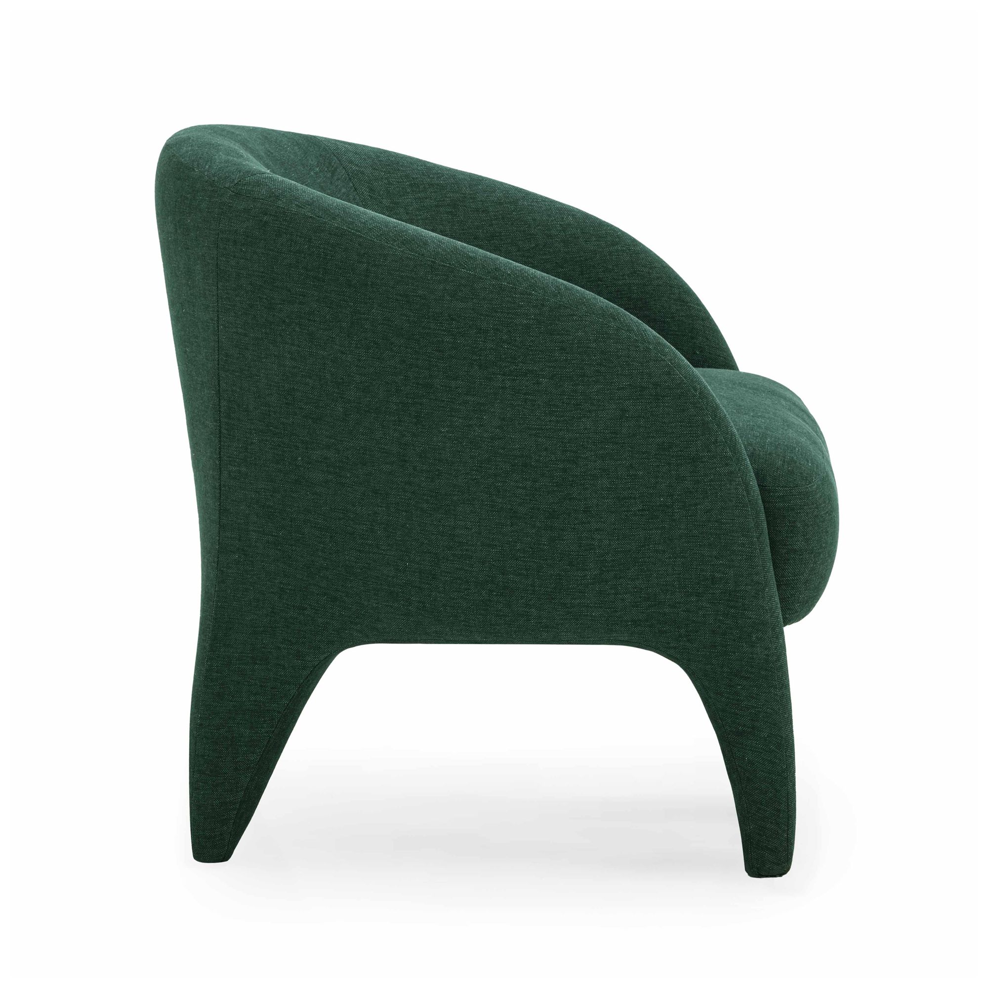 Image 5 Kris Forest Green Chenille Accent Chair more views