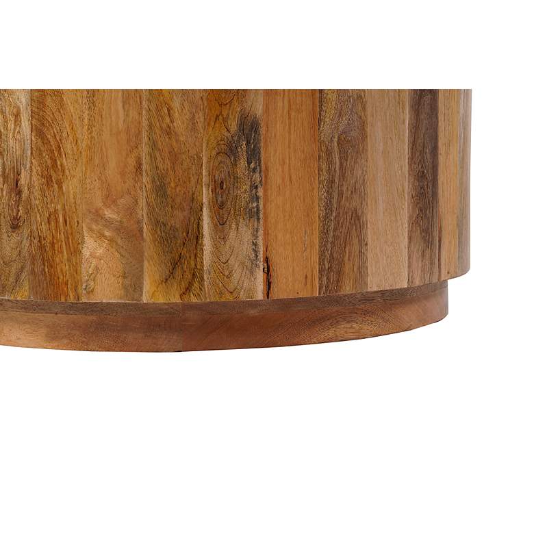 Image 6 Krissa 30" Natural Round Mango Wood Coffee Table more views