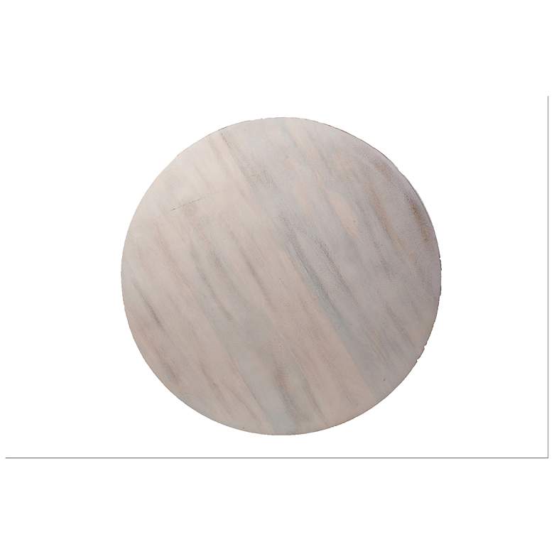 Image 4 Krissa 30" Whitewash Round Mango Wood Coffee Table more views