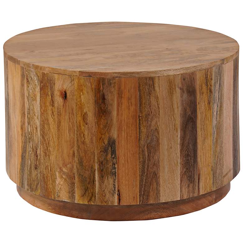 Image 2 Krissa 30" Wide Natural Mango Wood Round Coffee Table