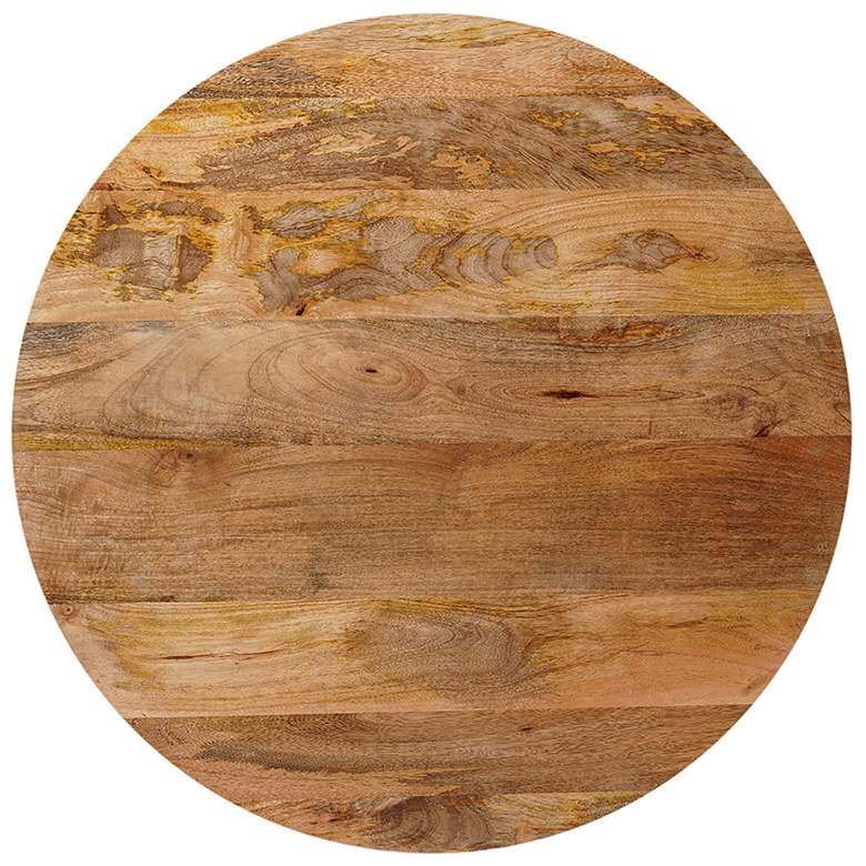 Image 3 Krissa 30" Wide Natural Mango Wood Round Coffee Table more views
