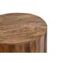 4_Krissa 30" Wide Natural Mango Wood Round Coffee Table more views