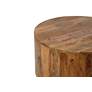 5_Krissa 30" Wide Natural Mango Wood Round Coffee Table more views