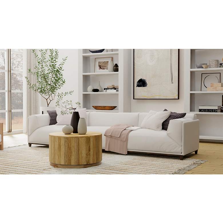 Image 7 Krissa 30" Wide Natural Mango Wood Round Coffee Table more views