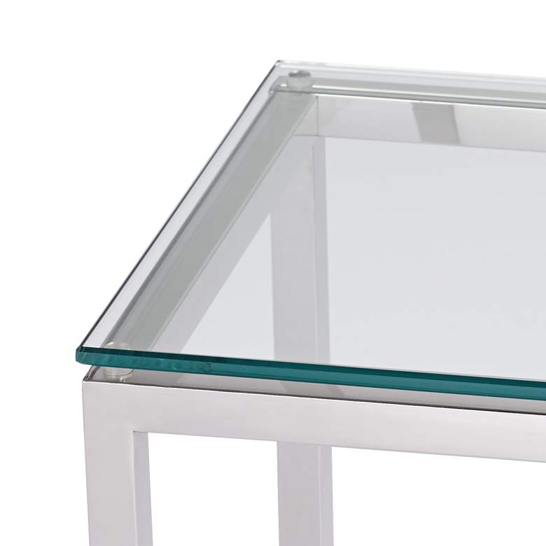 Krista 47 1/2&quot; Wide Modern Glass Console Table more views