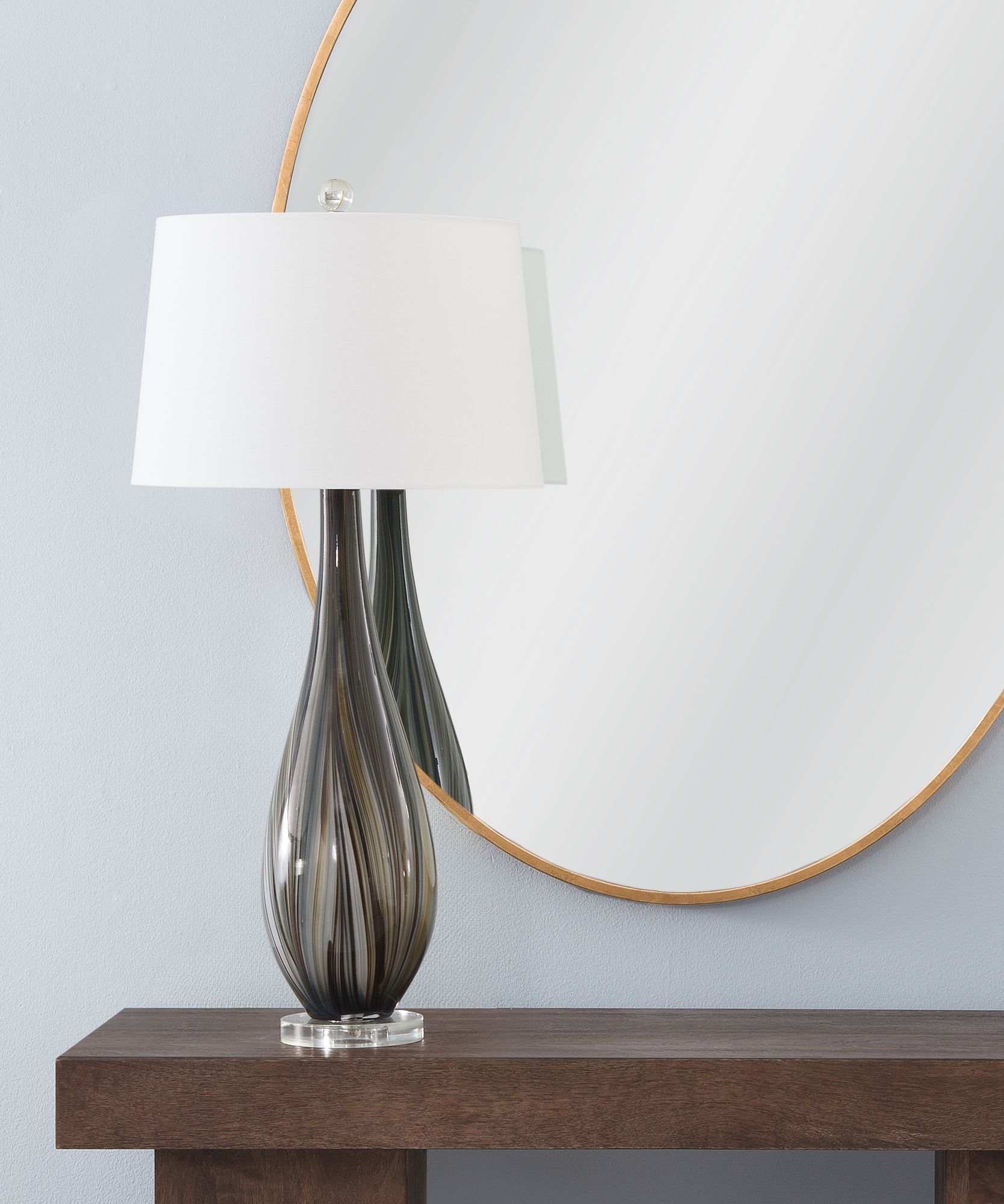 Image 3 Krista Black Art Glass Table Lamp more views