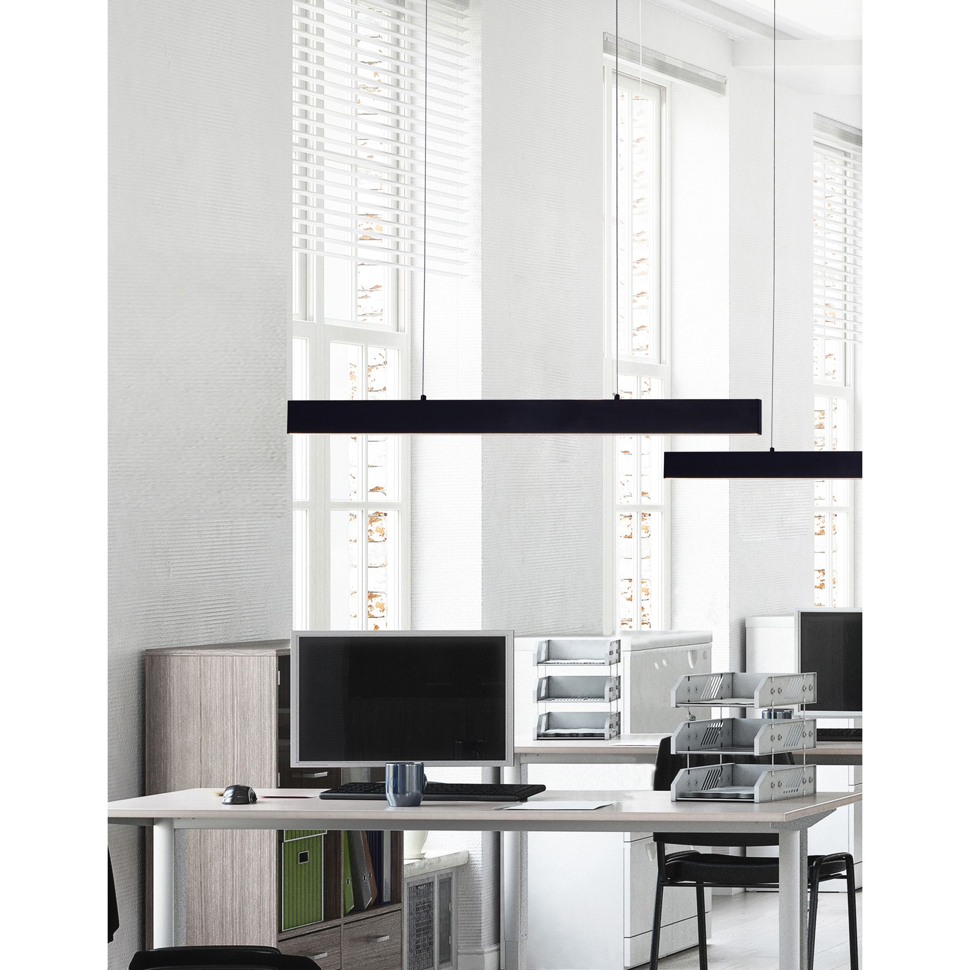 Image 7 Krista LED Chandelier With Satin Black Finish more views