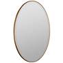 Krista Shiny Gold Metal 24 3/4" x 35 3/4" Oval Wall Mirror