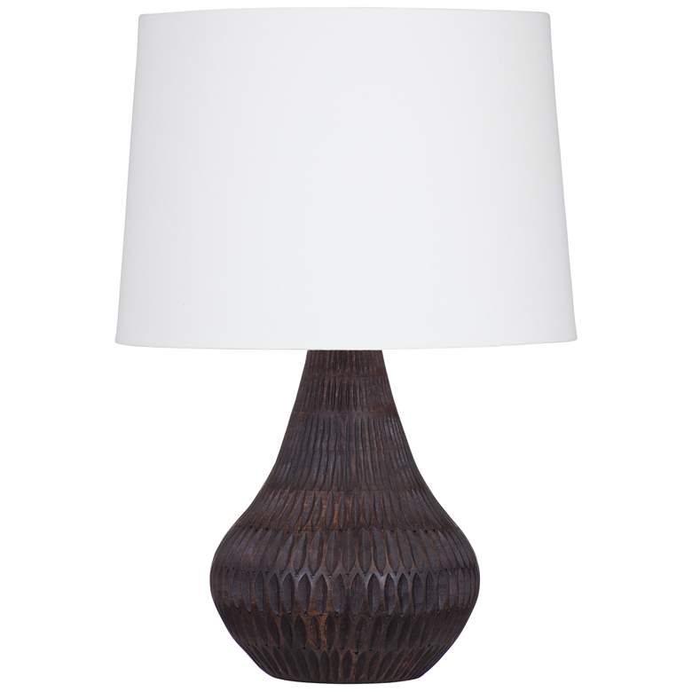 Image 1 Kristen 24 inch Boho Styled Brown Table Lamp