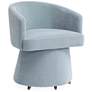 1_Kristen Faded Blue Upcycled Chenille Rolling Desk Chair