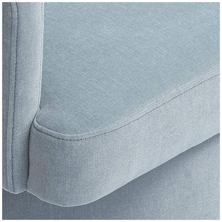 Image 3 Kristen Faded Blue Upcycled Chenille Rolling Desk Chair more views