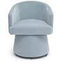 6_Kristen Faded Blue Upcycled Chenille Rolling Desk Chair more views