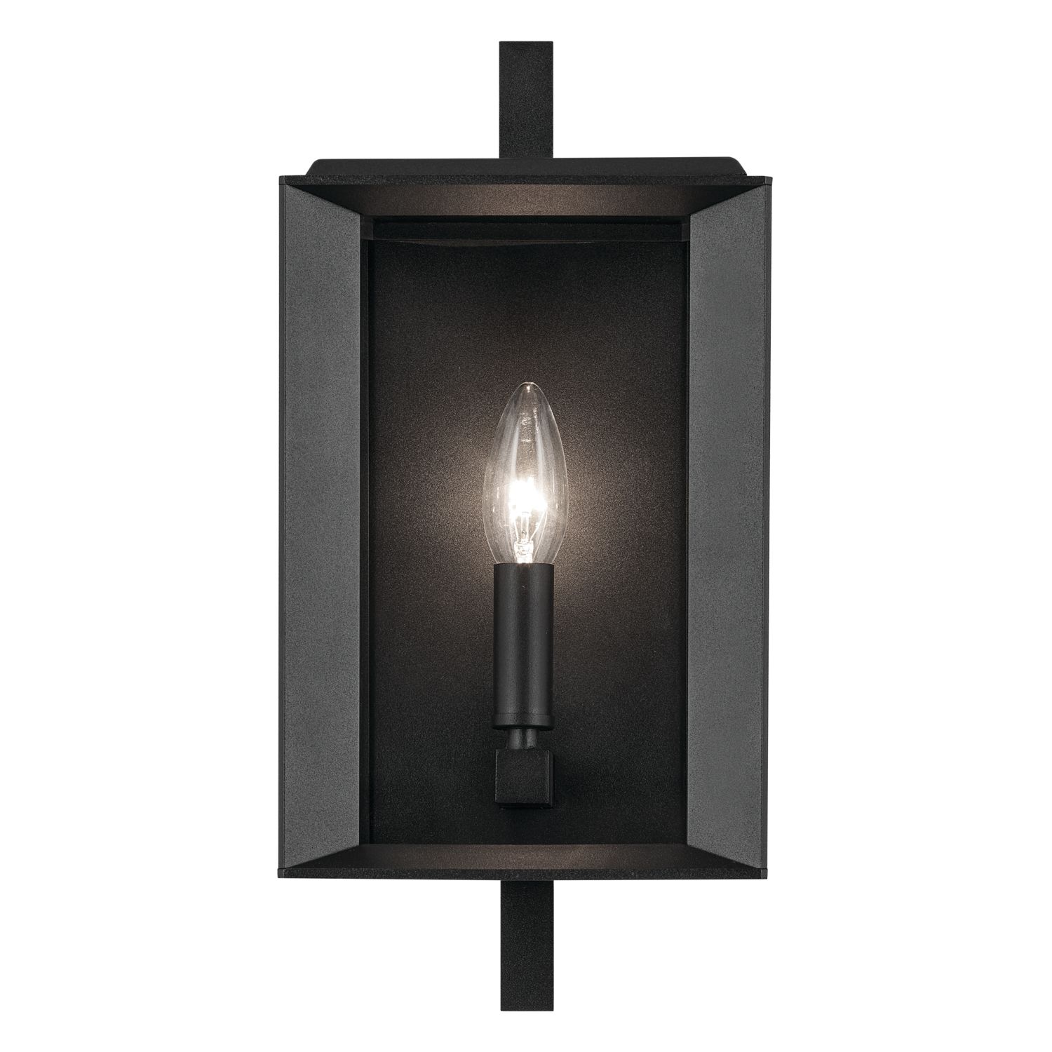 Image 4 Kroft 14 inch 1 Light Outdoor Wall Light in Textured Black more views