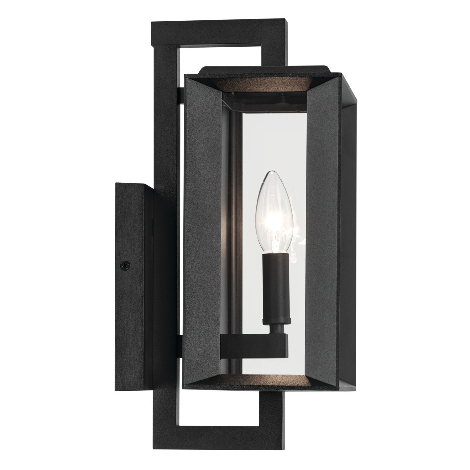 Image 5 Kroft 14 inch 1 Light Outdoor Wall Light in Textured Black more views