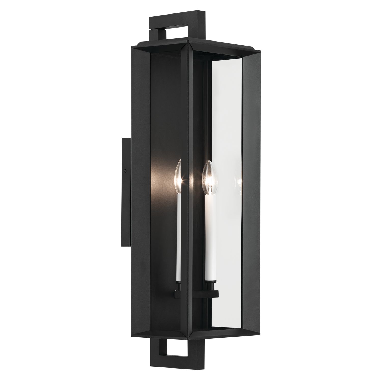 Image 7 Kroft 28 inch 2 Light Outdoor Wall Light in Textured Black more views