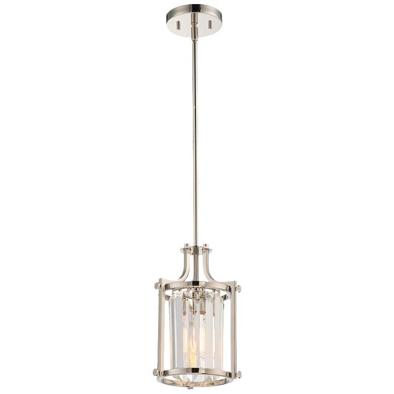 Image 1 Krys 8" Wide Polished Nickel Mini Pendant