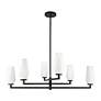 2_Krysta 35 1/4" Wide Matte Black 6-Light Tiered Chandelier more views
