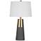 Krystal 26" Modern Styled Gray Table Lamp