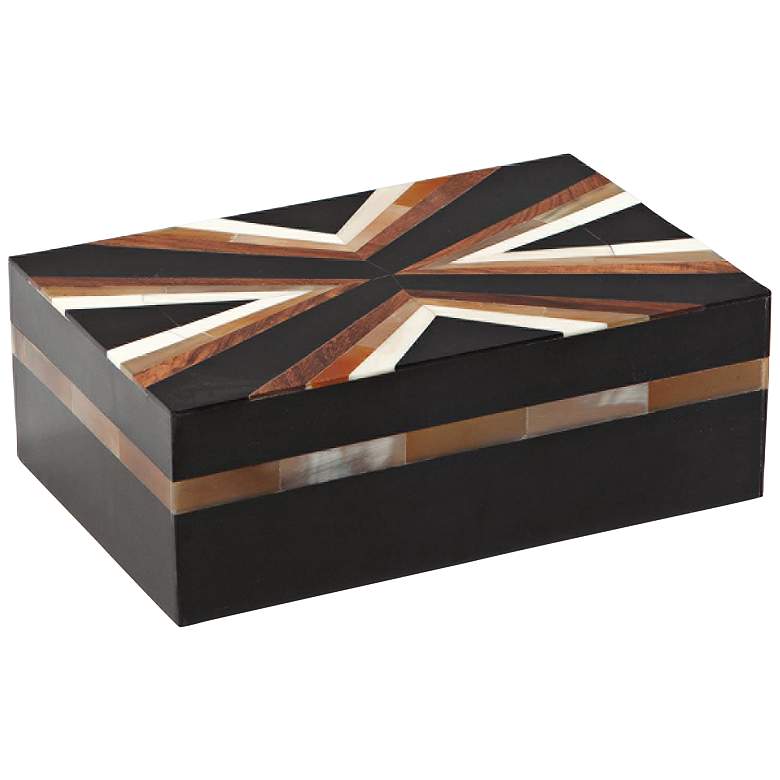 Image 1 Kuba Raffia Inspired Geometric Decorative Box