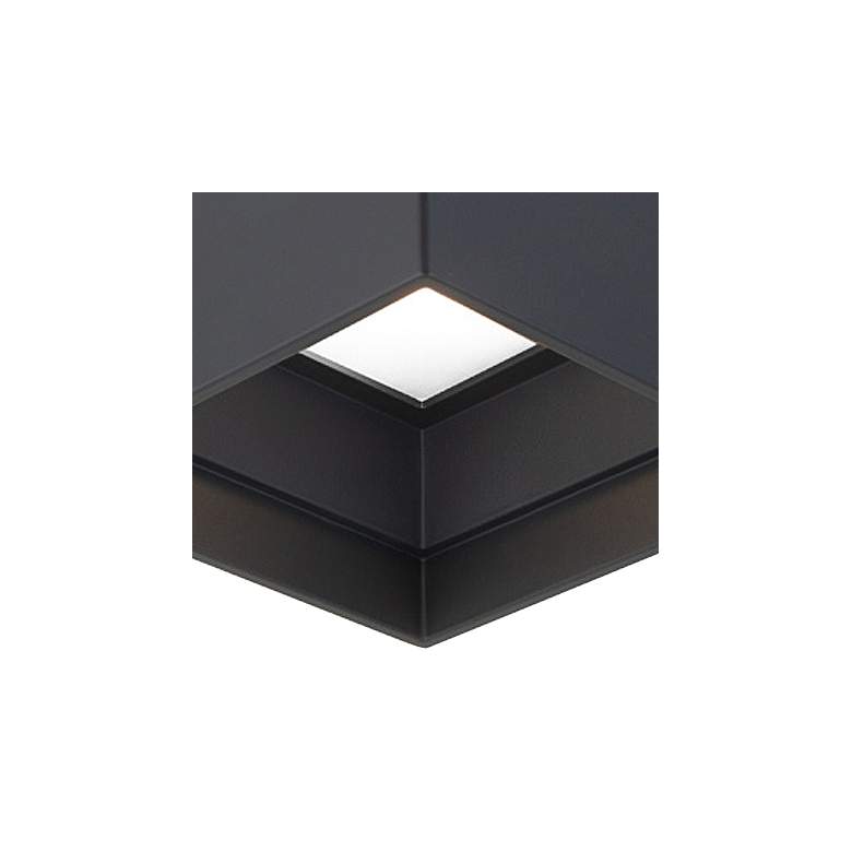Image 2 Kube 4.5"H x 5"W 1-Light Outdoor Flush Mount in Black more views