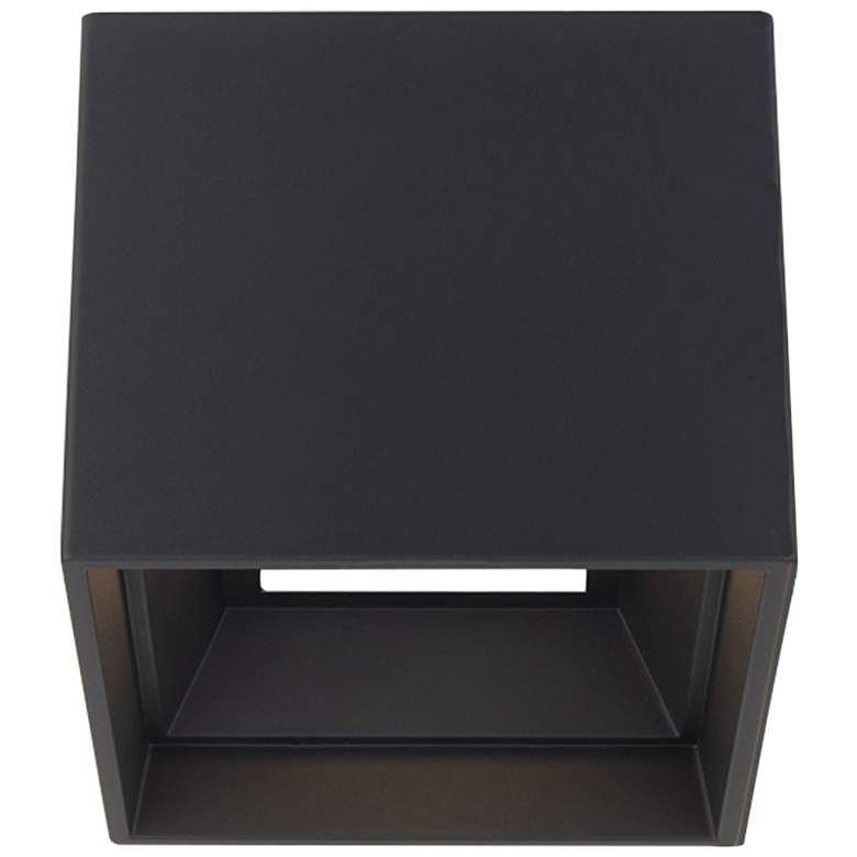 Image 3 Kube 4.5"H x 5"W 1-Light Outdoor Flush Mount in Black more views