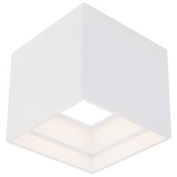 Kube 4.5&quot;H x 5&quot;W 1-Light Outdoor Flush Mount in White