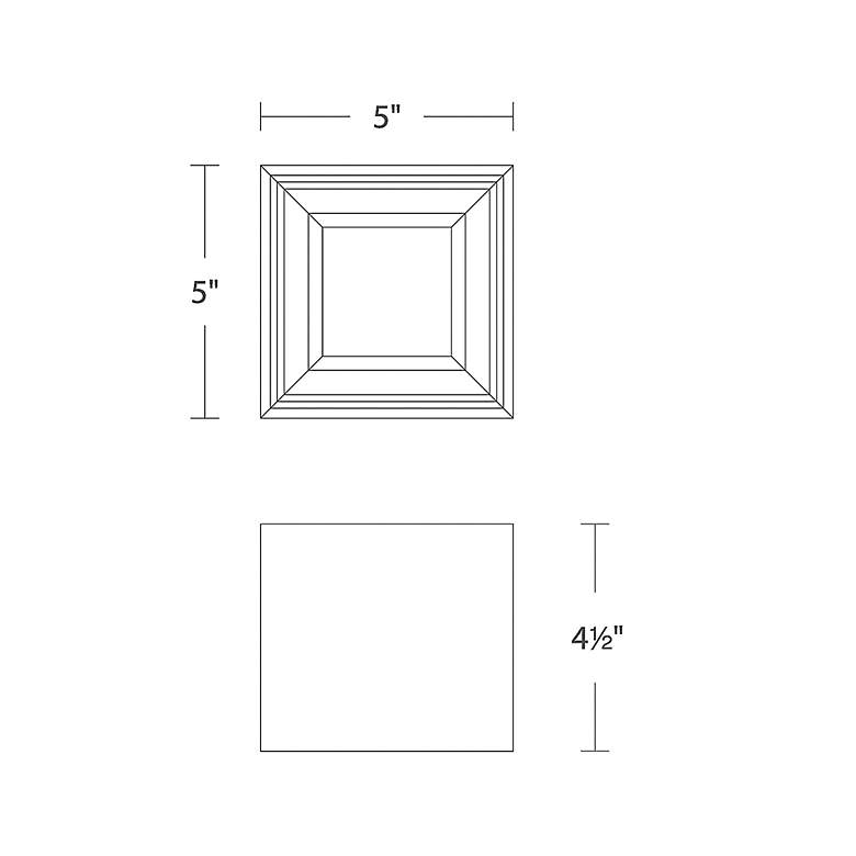 Image 6 Kube 4.5"H x 5"W 1-Light Outdoor Flush Mount in White more views