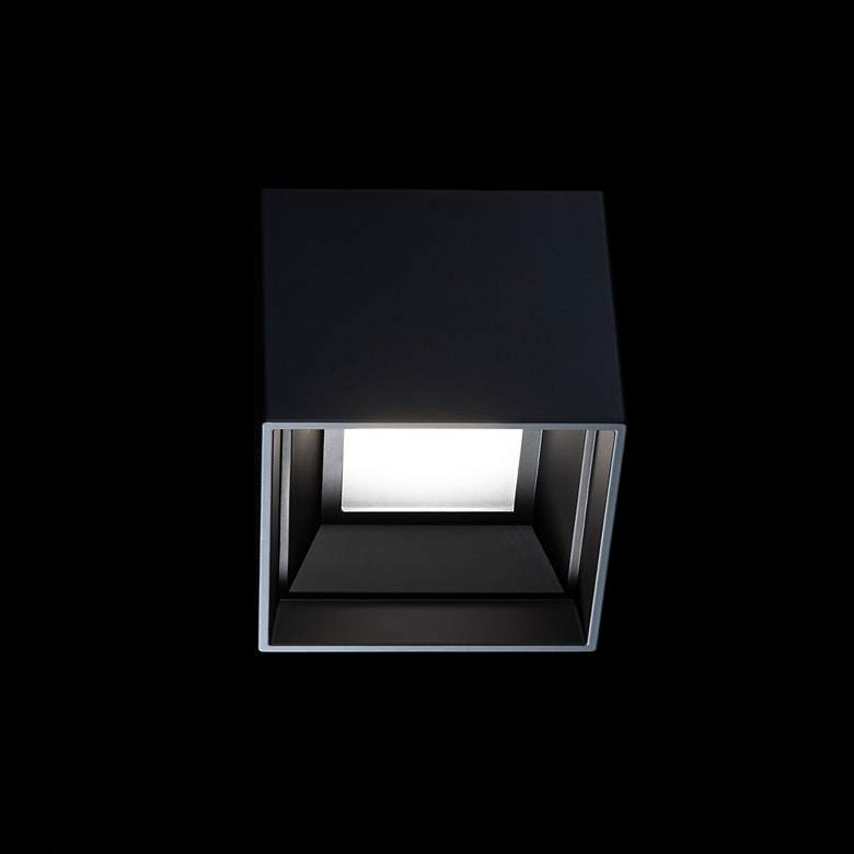 Image 5 Kube 5" Wide Black Aluminum LED Outdoor Ceiling Light more views