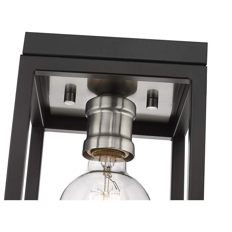 Image 6 Kube by Z-Lite Matte Black + Brushed Nickel 1 Light Flush Mount more views