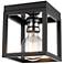 Kube by Z-Lite Matte Black + Chrome 1 Light Flush Mount
