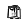 7_Kube by Z-Lite Matte Black + Chrome 1 Light Flush Mount more views