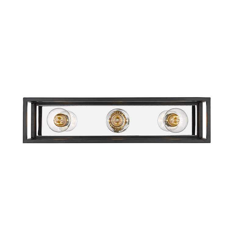 Image 2 Kube by Z-Lite Matte Black + Chrome 3 Light Vanity more views