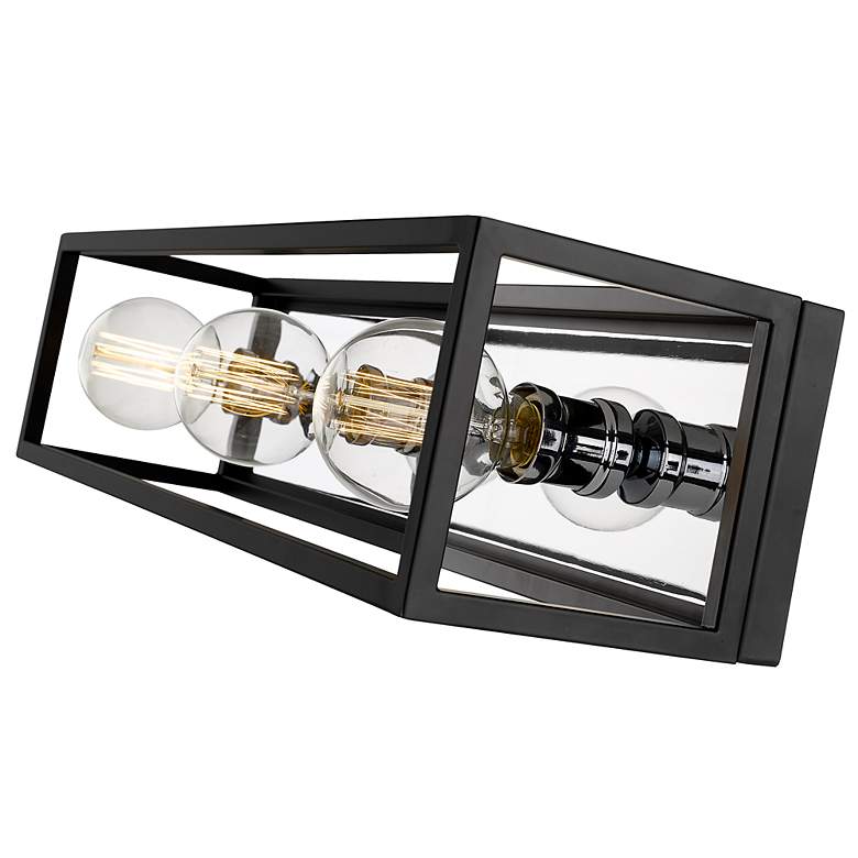 Image 4 Kube by Z-Lite Matte Black + Chrome 3 Light Vanity more views