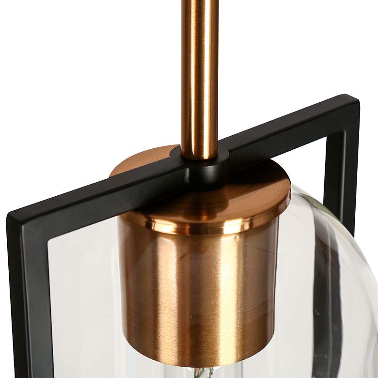 Image 5 Kudfrak 6" Wide Black Gold 1-Light Pendant Light more views