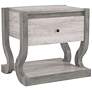 2_Kuiper 23" Wide Coastal White Wood 1-Drawer End Table