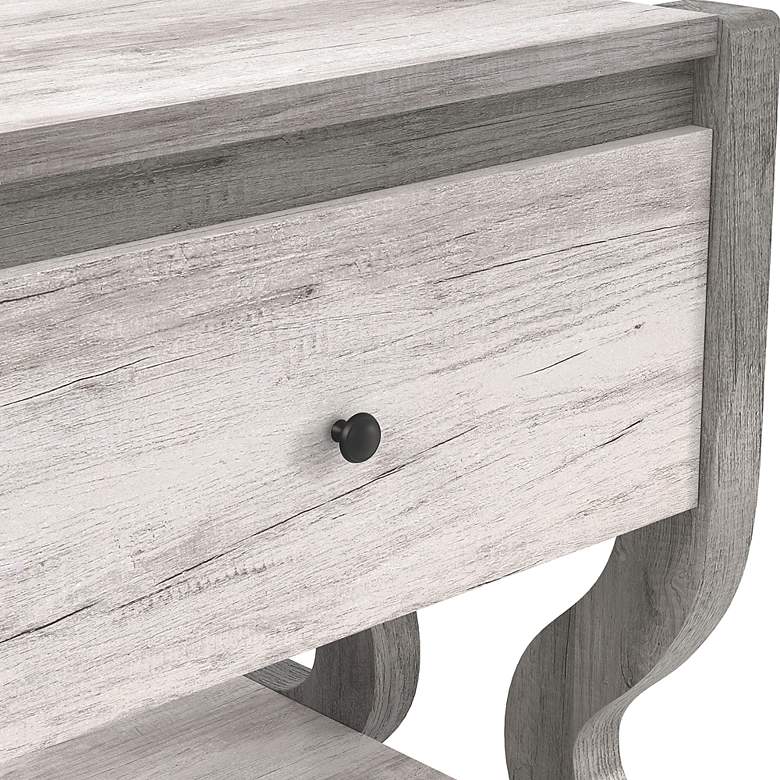 Image 4 Kuiper 23" Wide Coastal White Wood 1-Drawer End Table more views