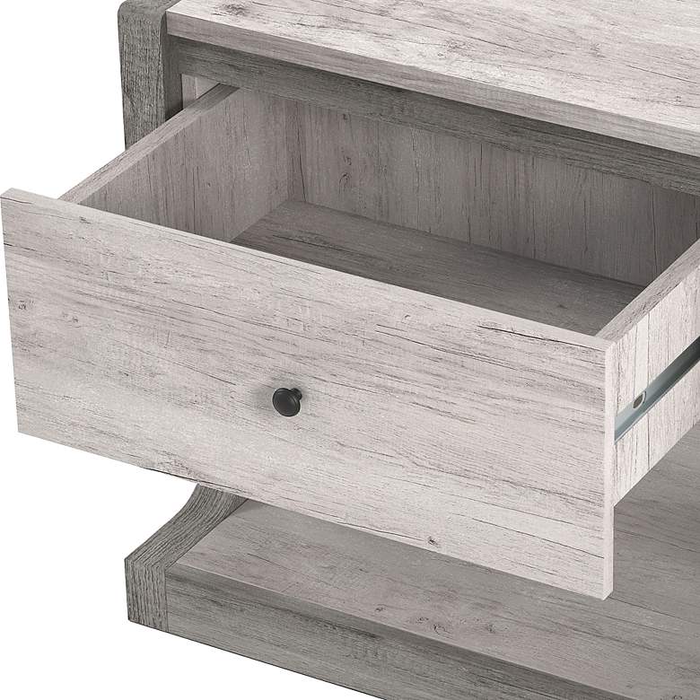 Image 5 Kuiper 23" Wide Coastal White Wood 1-Drawer End Table more views