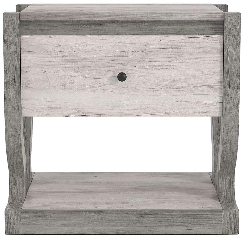 Image 6 Kuiper 23" Wide Coastal White Wood 1-Drawer End Table more views
