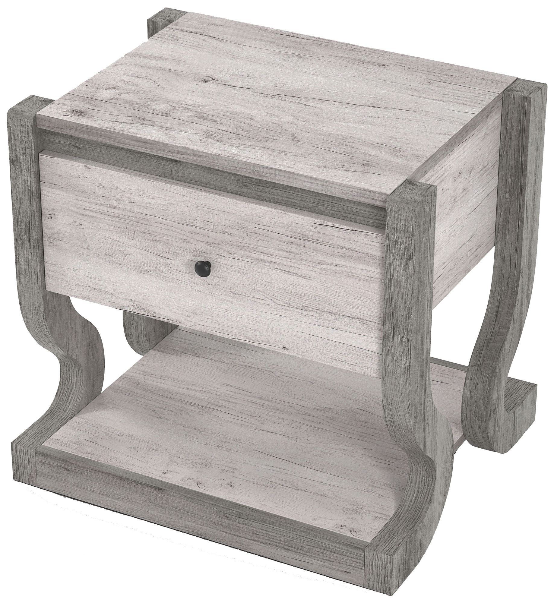 Kuiper 23" Wide Coastal White Wood 1-Drawer End Table