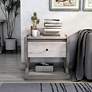 Kuiper 23" Wide Coastal White Wood 1-Drawer End Table