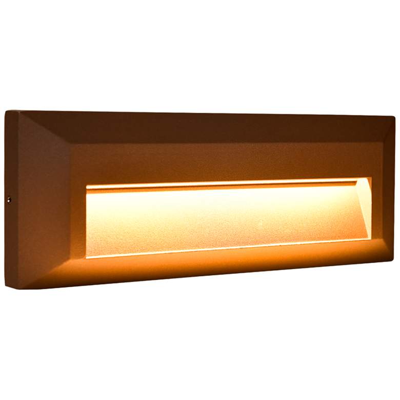 Image 2 Kullum 9 inch Wide Bronze LED Edge Step Light more views