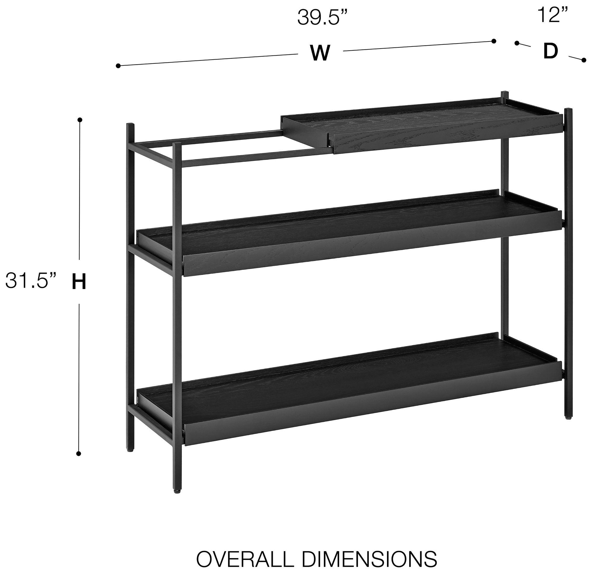 Image 7 Kumla 39" 3-Tier Shelving Unit more views