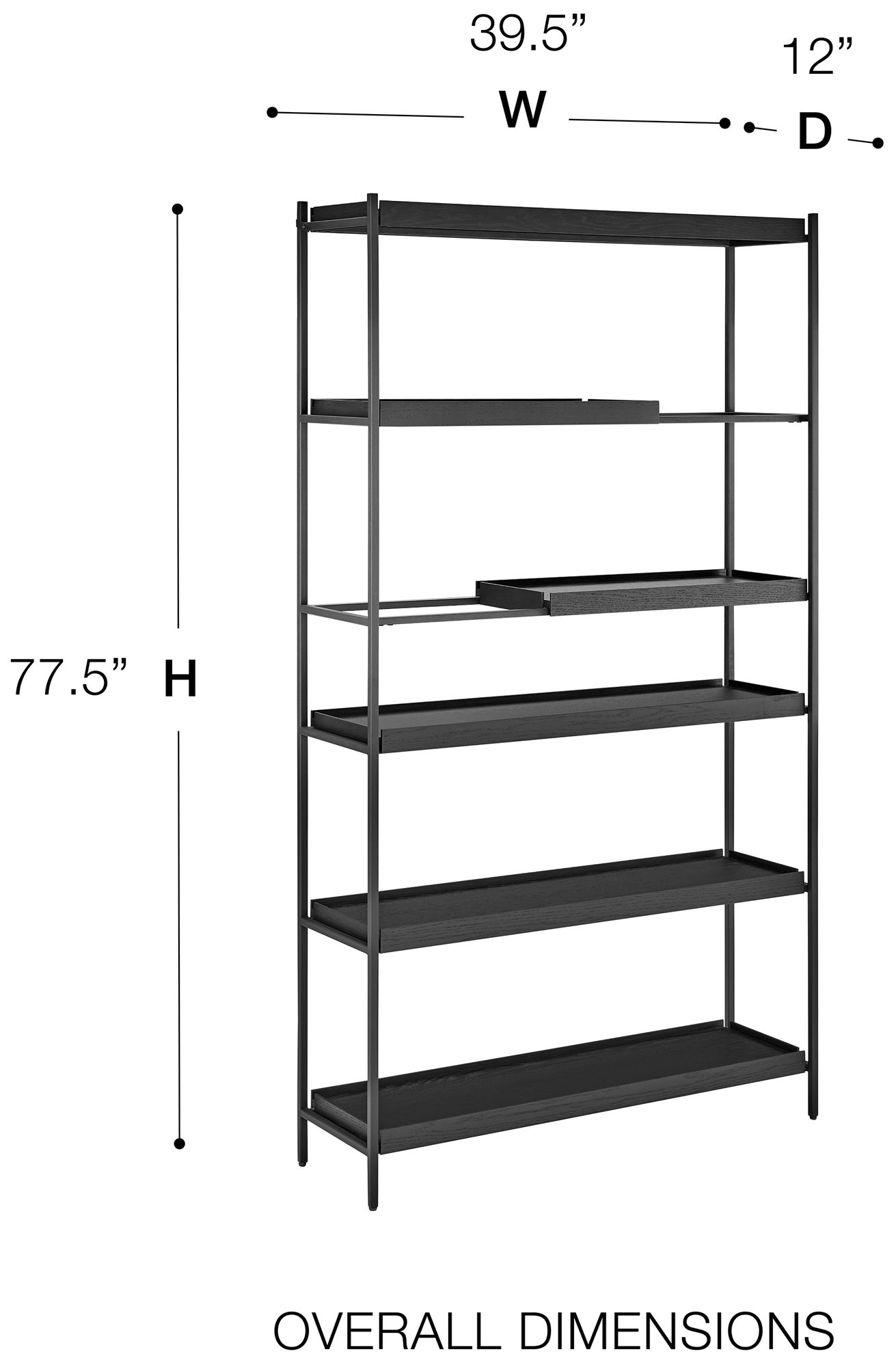 Image 6 Kumla 39" 6-Tier Shelving Unit more views