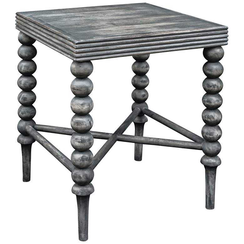 Image 1 Kunja 20 inch Square Charred Gray Wood End Table