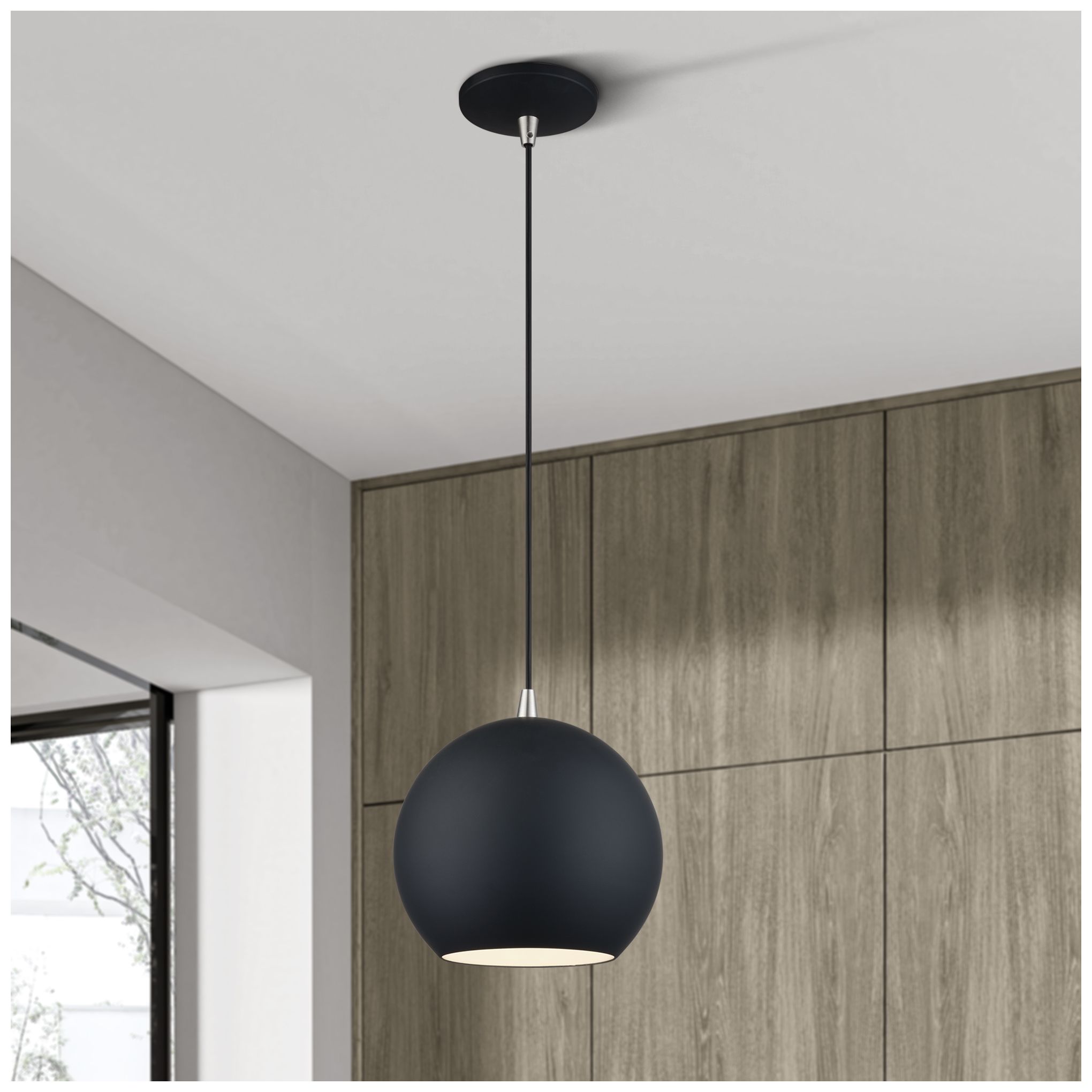 Kuppola LED Black Globe Pendant