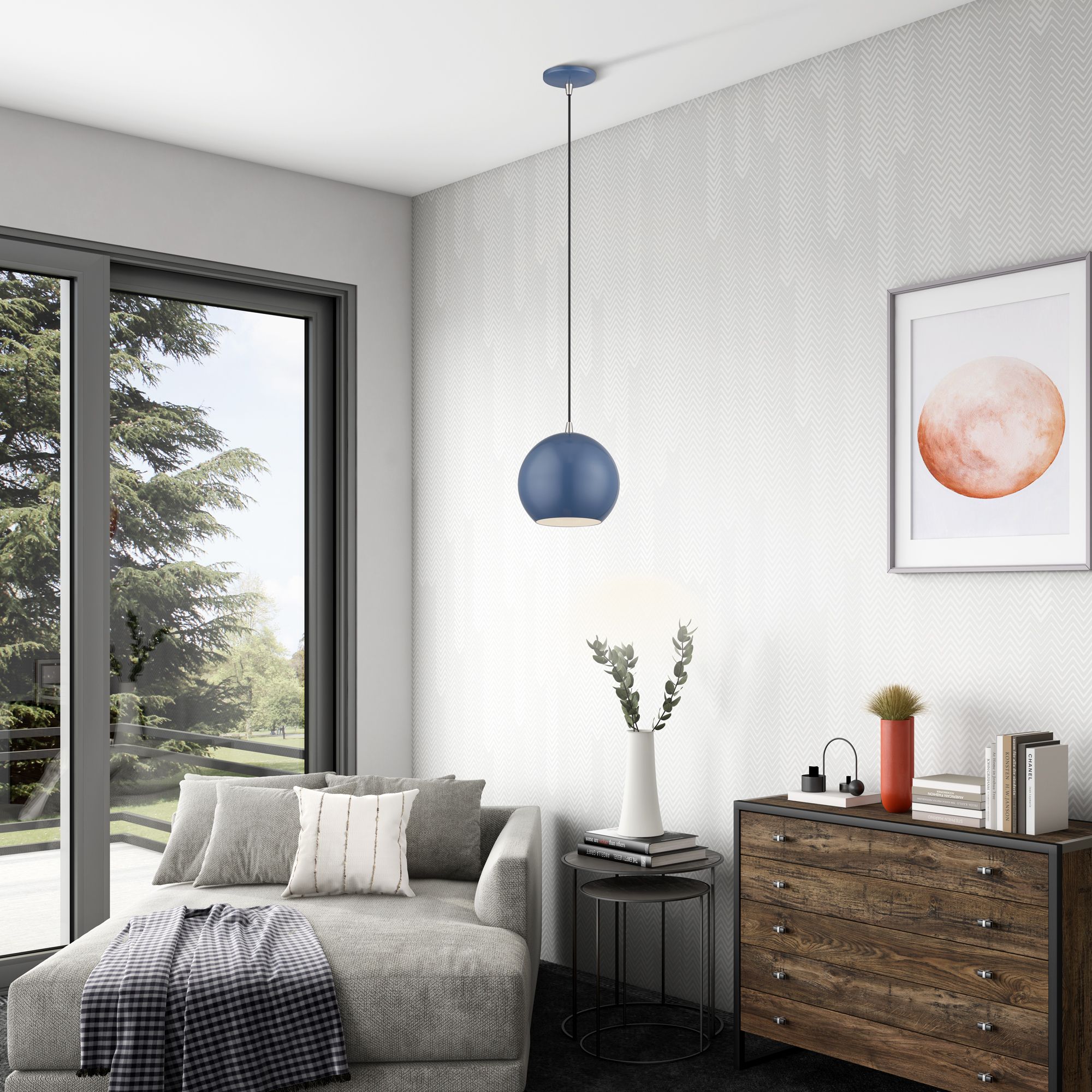 Kuppola LED Ocean Blue Globe Pendant